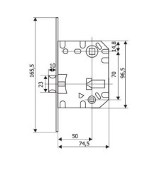 RENZ L 2070 С хром блест. Защелка  (50)