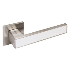 АЛЛЮР АРТ &quot;ЛАНА&quot; SN/W (86811) мат.никель/белый  ЗАЩИТ.ПЛЕНКА Комплект ручек (20)