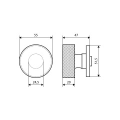 ALLUR ART COLLECTION &quot;IDEALE&quot; MAB (5730) мат.бронза Комплект ручек (20)