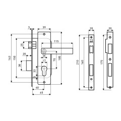 АЛЛЮР 126/1 AC ст.медь Замок врезной с/руч  (12)