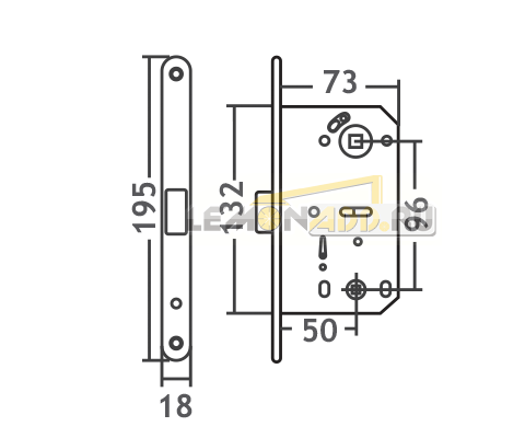 КОРПУС ЗАМКА М13П-96