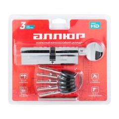 АЛЛЮР HD FG 100-5К CP(55x45G) хром перф.кл БЛИСТЕР Цилиндровый механизм (60,10)