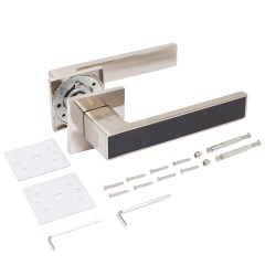 АЛЛЮР АРТ &quot;ЛАНА&quot; SN/BL (86815) мат.никель/черный ЗАЩИТ.ПЛЕНКА Комплект ручек (20)