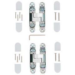 Апекс 115*23-3D-Z-CRM (R11,5) мат.хром скрыт.устан.(B2B) Петля врезная дверная 2шт (30)