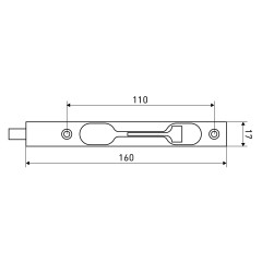 АЛЛЮР 01-160 SN мат. никель Шпингалет торцевой (320,40)