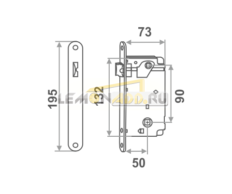 КОРПУС ЗАМКА 13-90 ММ ПОД ФИКСАТОР