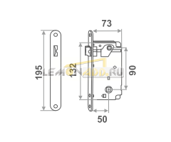 КОРПУС ЗАМКА 13-90 ММ ПОД ФИКСАТОР