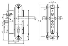 Д-град Зенит ЗВ4.009/17 ПРОФИ без Ц/М хром м/о 55 мм Замок врезной с/руч.(15,10)