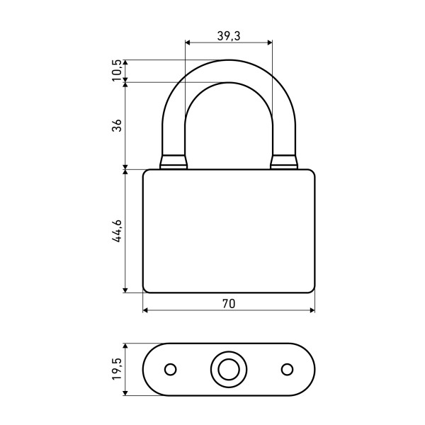 АЛЛЮР ВС2С-701Черный d10,5мм Замок навесной (24,6)