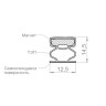 Уплотнитель магнитный самоклеящийся ADH/M-14,5x12,5 мм, черный 2,1 м (120 шт. в упак)