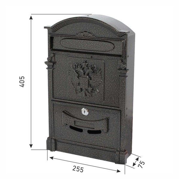 Ящик почтовый АЛЛЮР №4011 "Герб" бронза (5)
