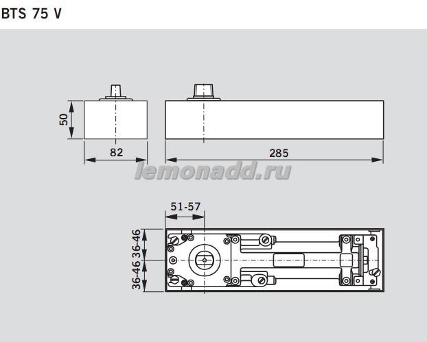 DORMA BTS75V размеры