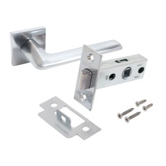 АЛЛЮР АРТ  &quot;ТИНА&quot; SC+L45-8 SC (8890/S45) матовый хром Комплект ручка и защелка (20)