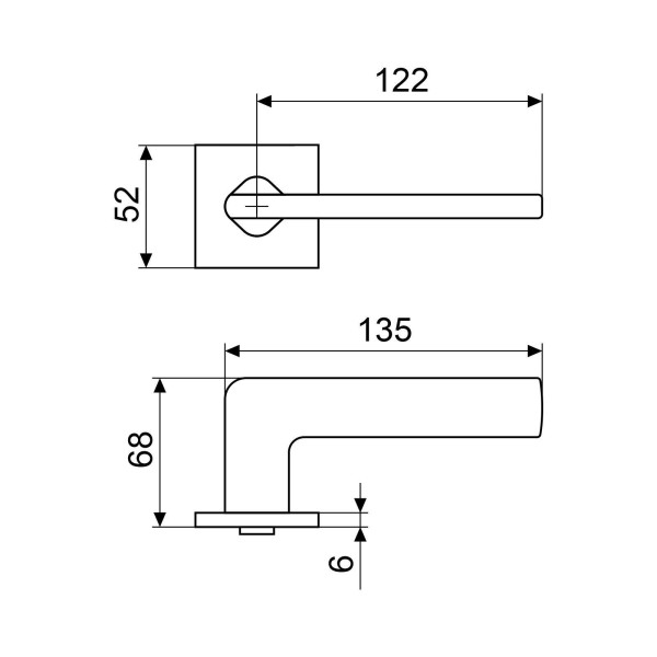 АЛЛЮР АРТ  "ТИНА" SC+L45-8 SC (8890/S45) матовый хром Комплект ручка и защелка (20)