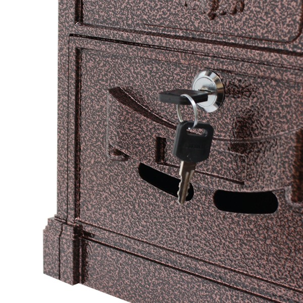 Ящик почтовый АЛЛЮР №4011 "Герб" медь (5)