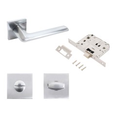 АЛЛЮР АРТ &quot;ТИНА&quot; SC+L7050S SC+BK-S2 SC (8890/S7050) матовый хром Комплект ручка и защ с фикс (20)