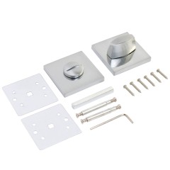 АЛЛЮР АРТ &quot;ТИНА&quot; SC+L7050S SC+BK-S2 SC (8890/S7050) матовый хром Комплект ручка и защ с фикс (20)