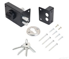 Омега Д-град ЗН 1-2Р черный двухригельный Замок накладной (30)