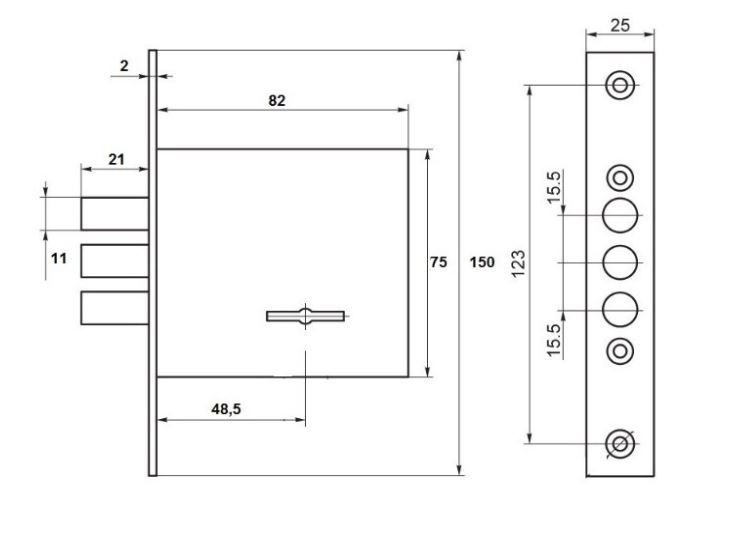 Д-град Зенит ЗВ 8-6.4  3 кл. Замок врезной б/руч (20)