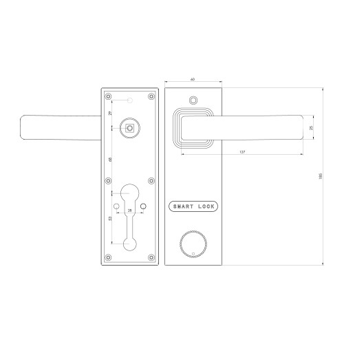 Электронный замок Sanyo D600 Usmart Go DM70 с WiFi, с видеодомофоном, черный
