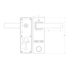 Электронный замок Sanyo D600 Usmart Go DM70 с WiFi, с видеодомофоном, черный