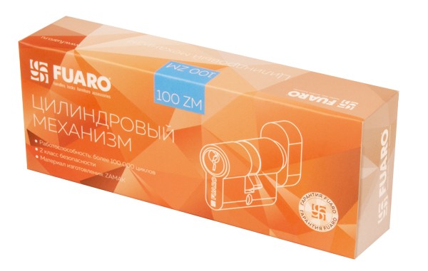 Цилиндровый механизм (100 ZM/80) 1000ZMKnob80(35+10+35) PB латунь 5Key с вертушкой