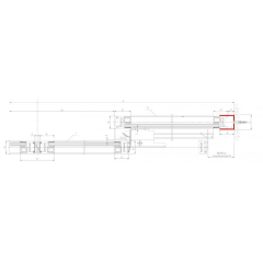 dormakaba FLEX П-профиль 35x35x2, бок.экран, L=6000мм, без обработки