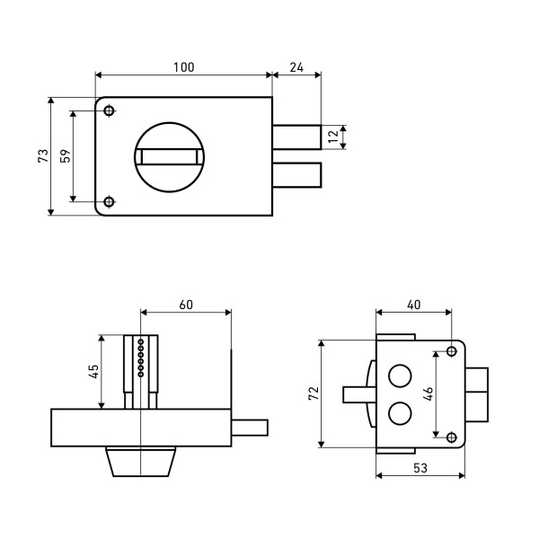 АЛЛЮР ЗН1А-1М Замок накладной (20)
