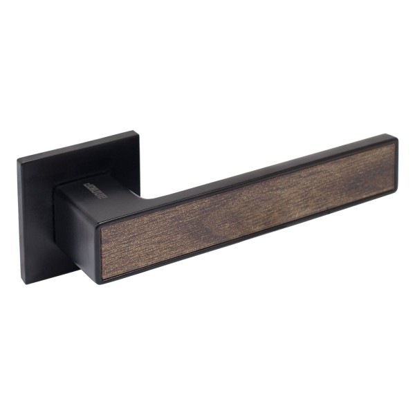 АЛЛЮР АРТ "ЛАНА" BL матовый черный/коричневое дерево (8615KOD) ЗАЩИТ.ПЛЕНКА Комплект ручек (20)