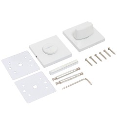 АЛЛЮР АРТ &quot;ТИНА&quot; W+L7050S W+BK-S2 W (88110/S7050) матовый белый Комплект ручка и защ с фикс (20)