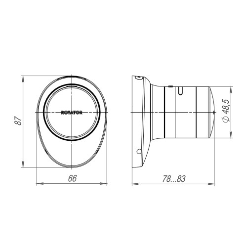 Электронный замок ROTATOR EL.RT01.01 СP хром