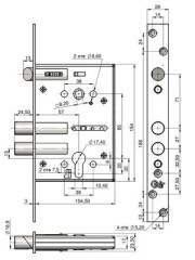 Крит ЗВ-7РМП-004-ИБ-Хп Искробезопасный б/о, м/о 85мм , арт.03098 Замок врезной тяж.(10)
