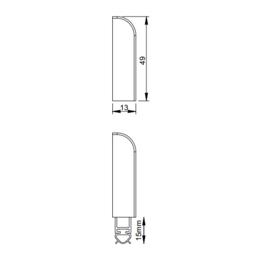 Порог автоматический накладной Athmer M-12 FS silver silicone