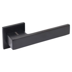 АЛЛЮР АРТ  &quot;РИНГО&quot; BL+L45-8 BL (83150/S45) матовый черный Комплект ручка и защелка (20)