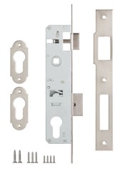 Корпус узкопрофильного замка с защёлкой 153 (25 mm) w/b (никель)