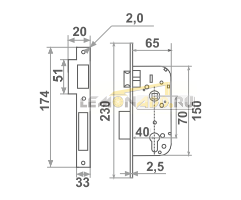 КОРПУС ЗАМКА МОДЕЛЬ КЗВ-100
