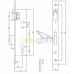 Замок dormakaba серия 930а для профильных дверей