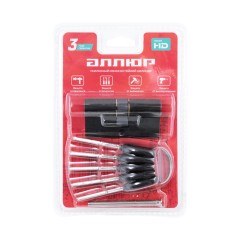 АЛЛЮР HD F 60-5К BLACK (30x30) черный перф.кл БЛИСТЕР Цилиндровый механизм (60,50,10)