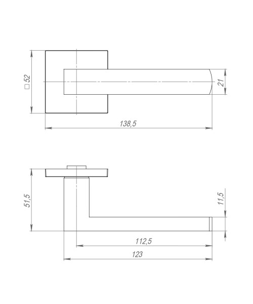 Ручка раздельная K.JS51.OPTIMAL CP-8 хром