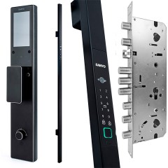 Электронный замок Sanyo D501 Tuya DM70 с WiFi, ручка скоба 1800 мм, черный