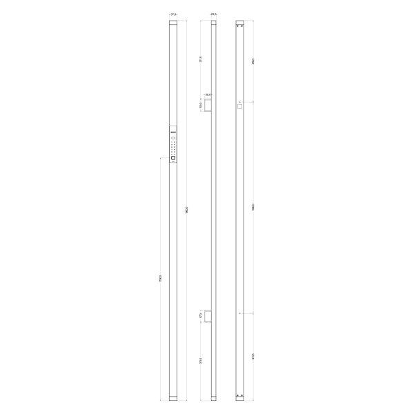 Электронный замок Sanyo D501 Tuya DM70 с WiFi, ручка скоба 1800 мм, черный