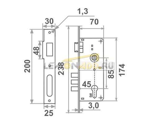 КОРПУС ЗАМКА МОДЕЛЬ КЗВР- 101