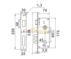 КОРПУС ЗАМКА МОДЕЛЬ КЗВР- 101