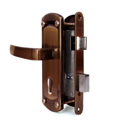 Апекс 1425 АС медь без ц/м б/о м/о 58,5 Замок врезной с/руч (12) Распродажа 