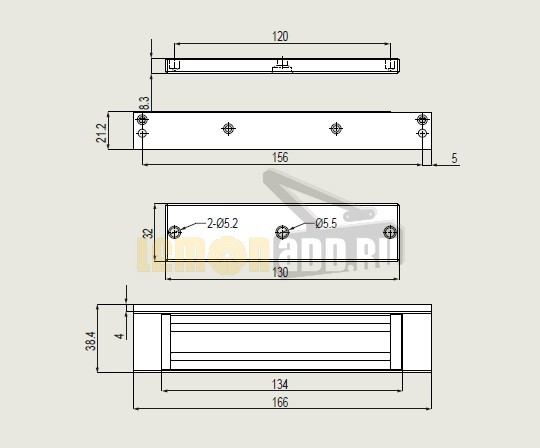 Электромагнитный замок dormakaba EM1800AH