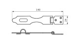 Накладка дверная Домарт НД-140 хром (50)