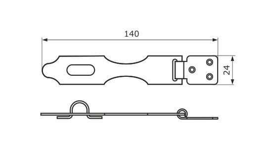Накладка дверная Домарт НД-140 хром (50)