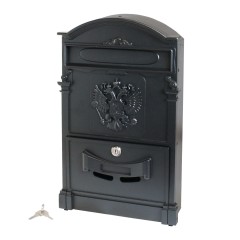 Ящик почтовый АЛЛЮР №4011 &quot;Герб&quot; черный (5)
