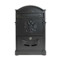 Ящик почтовый АЛЛЮР №4011 &quot;Герб&quot; черный (5)
