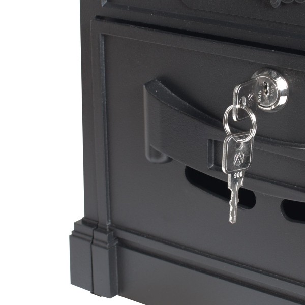 Ящик почтовый АЛЛЮР №4011 "Герб" черный (5)